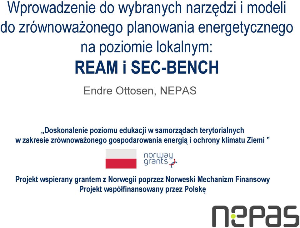 samorządach terytorialnych w zakresie zrównoważonego gospodarowania energią i ochrony klimatu