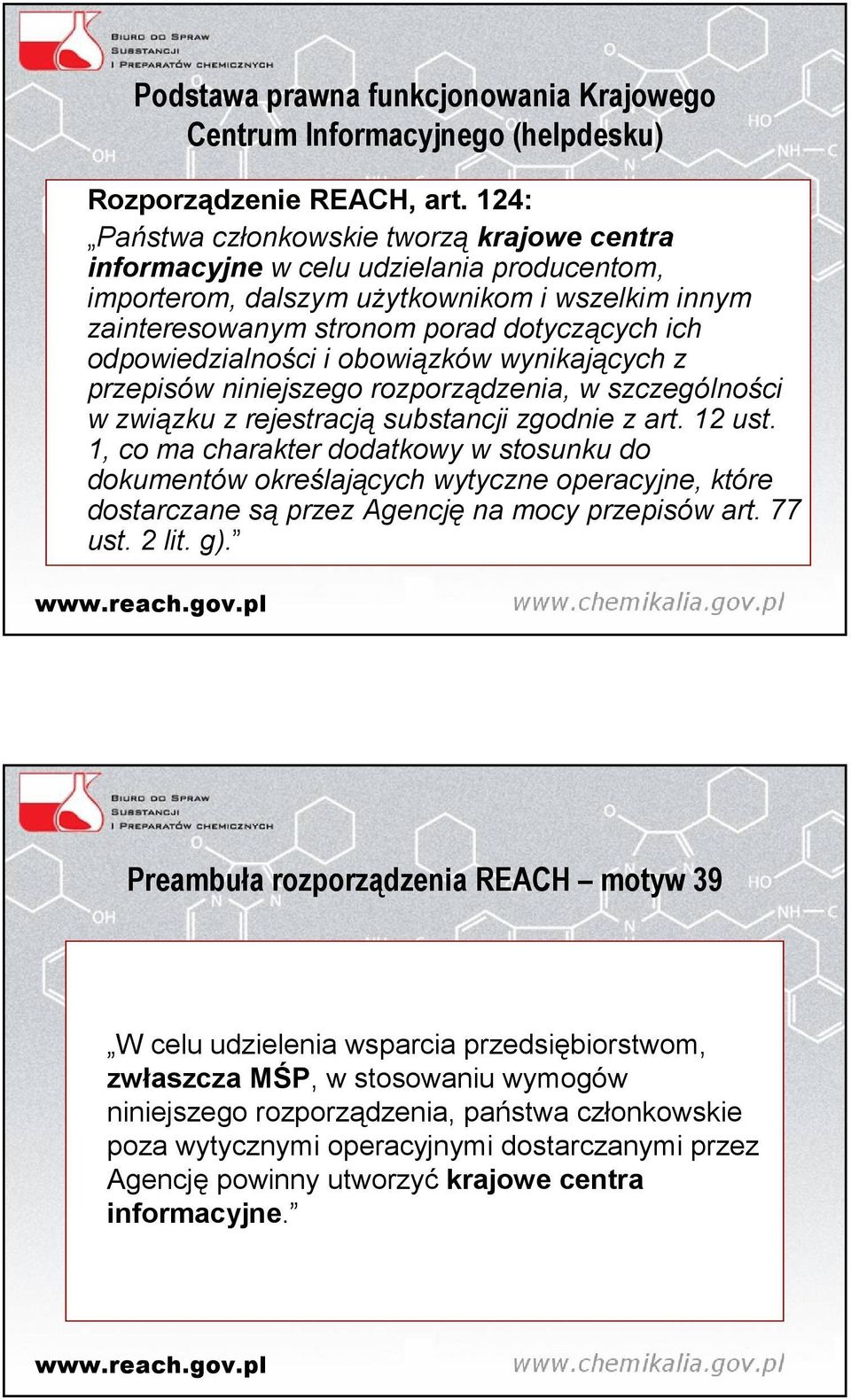 odpowiedzialności i obowiązków wynikających z przepisów niniejszego rozporządzenia, w szczególności w związku z rejestracją substancji zgodnie z art. 12 ust.