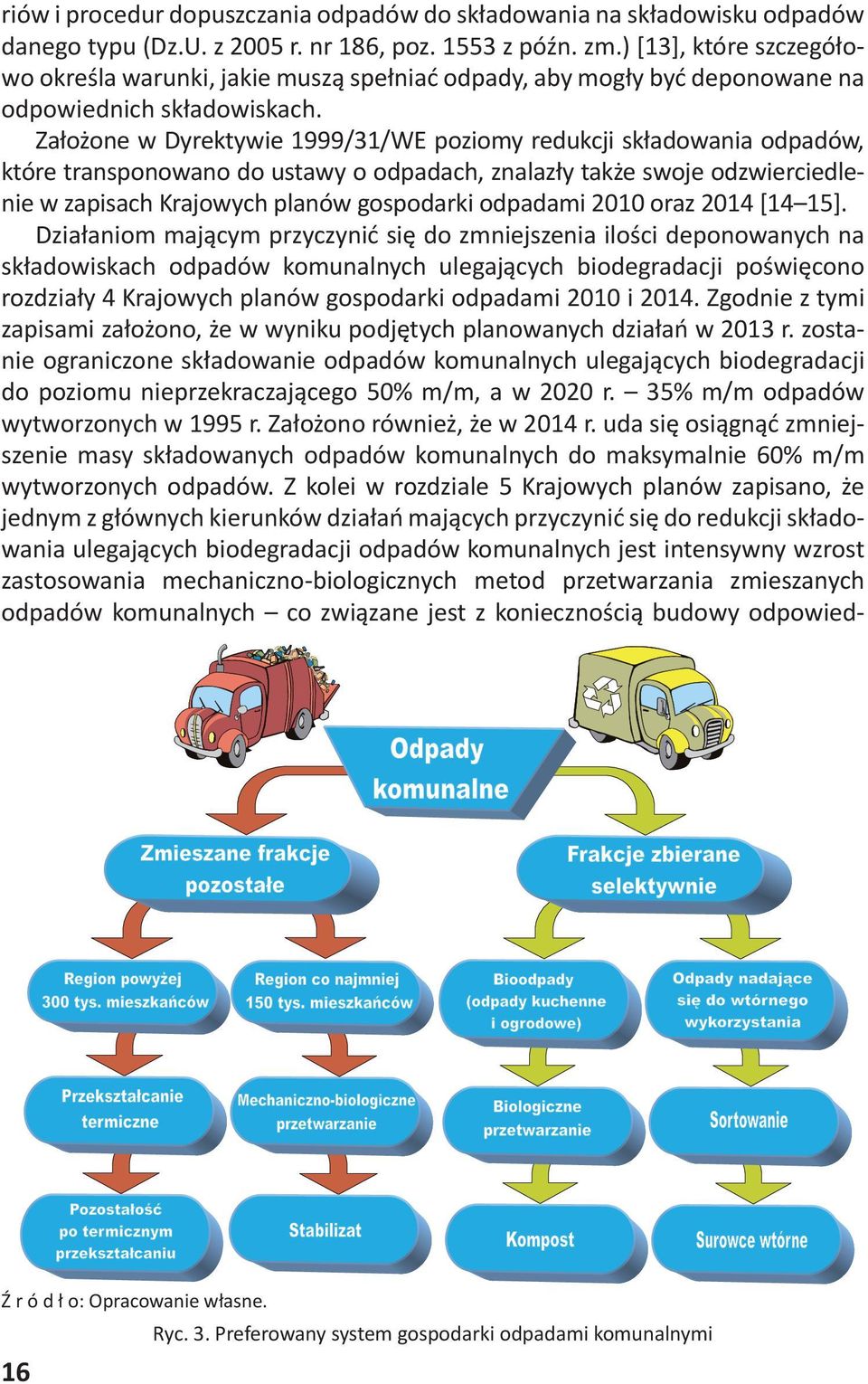 Założone w Dyrektywie 1999/31/WE poziomy redukcji składowania odpadów, które transponowano do ustawy o odpadach, znalazły także swoje odzwierciedlenie w zapisach Krajowych planów gospodarki odpadami