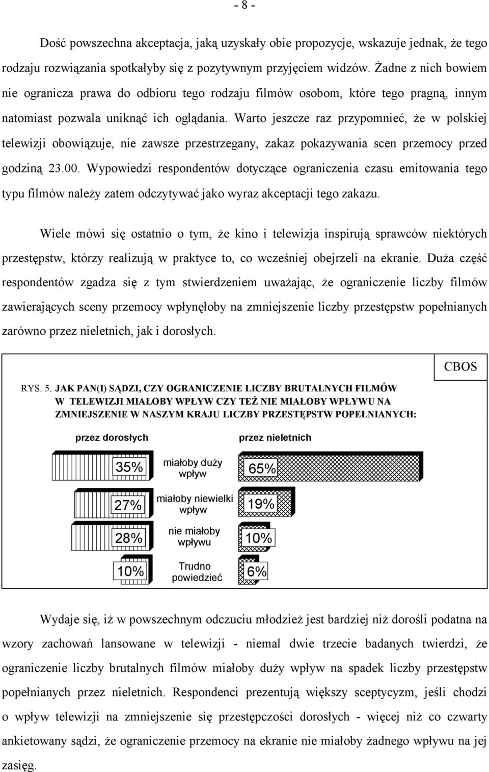 Warto jeszcze raz przypomnieć, że w polskiej telewizji obowiązuje, nie zawsze przestrzegany, zakaz pokazywania scen przemocy przed godziną 23.00.