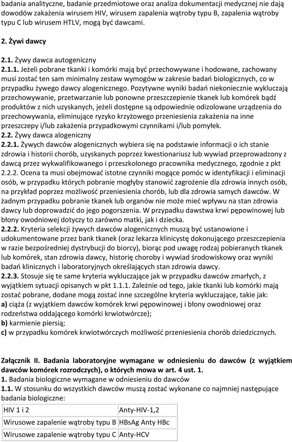 Żywy dawca autogeniczny 2.1.