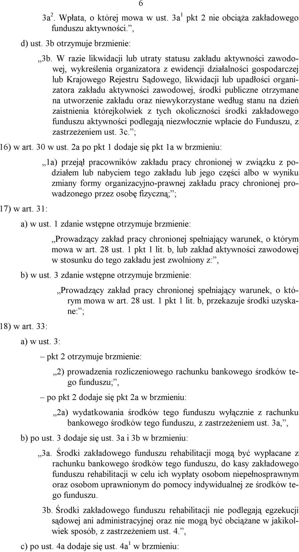 organizatora zakładu aktywności zawodowej, środki publiczne otrzymane na utworzenie zakładu oraz niewykorzystane według stanu na dzień zaistnienia którejkolwiek z tych okoliczności środki zakładowego