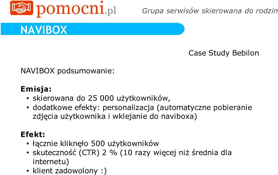 użytkownika i wklejanie do naviboxa) Efekt: łącznie kliknęło 500 użytkowników