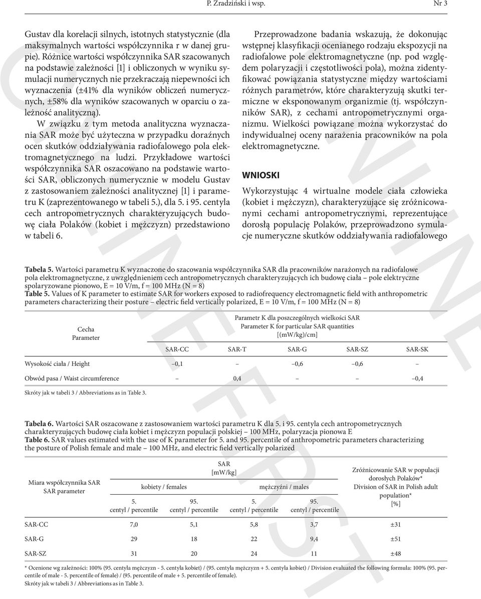 numerycznych, ±58% dla wyników szacowanych w oparciu o zależność analityczną).