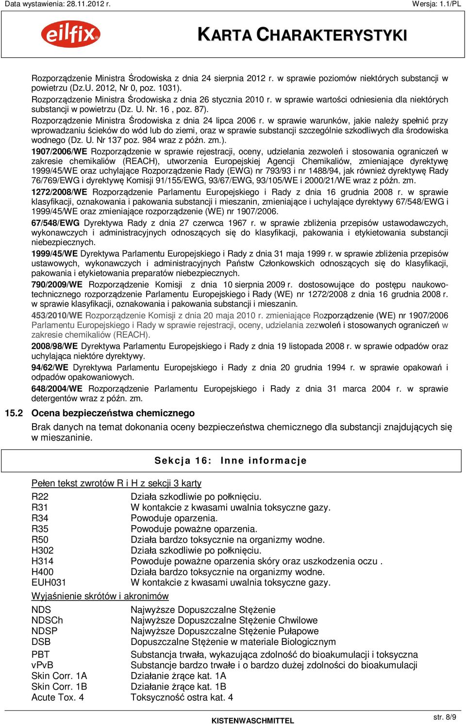 Rozporz dzenie Ministra rodowiska z dnia 24 lipca 2006 r.