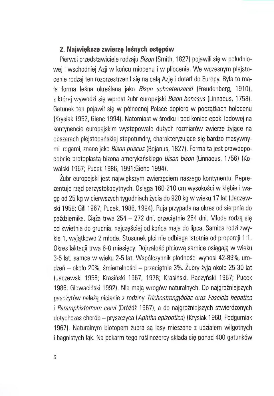 Była to mała forma leśna określana jako Bison schoetensacki (Freudenberg, 1910), z której wywodzi się wprost żubr europejski Bison bonasus (Linnaeus, 1758).