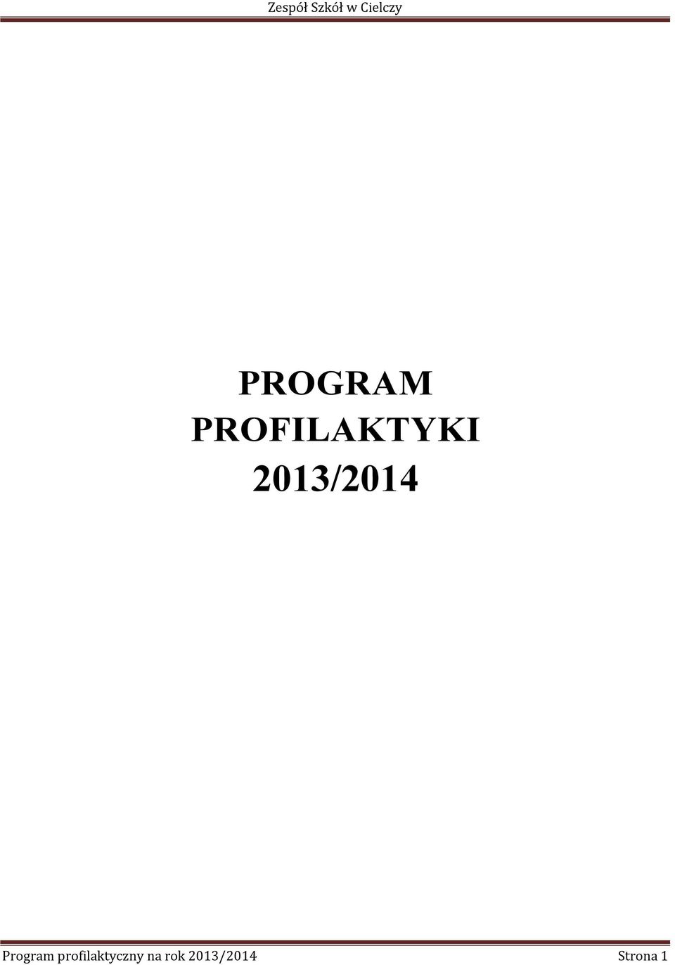 2013/2014 Program