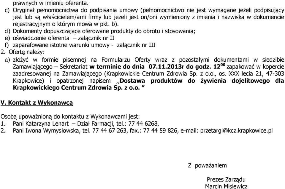 dokumencie rejestracyjnym o którym mowa w pkt. b).