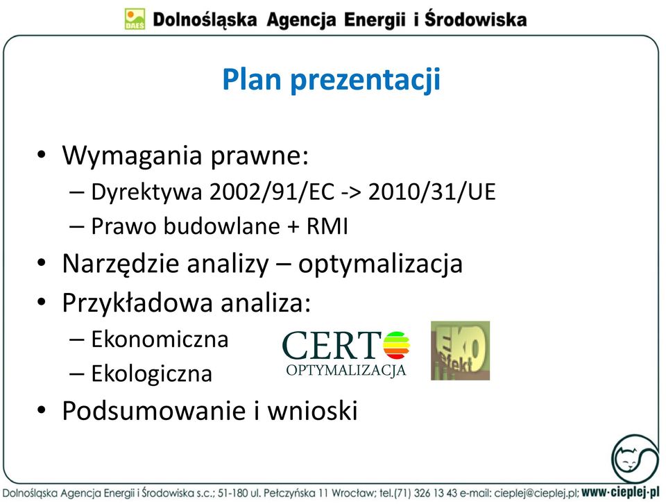 Narzędzie analizy optymalizacja Przykładowa