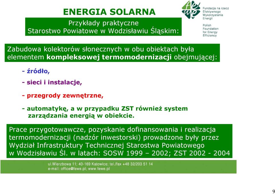 system zarządzania energią w obiekcie.