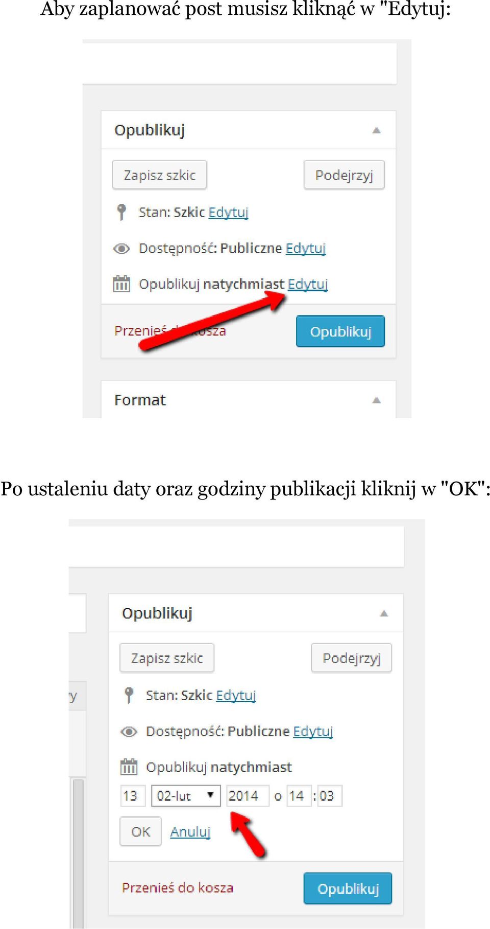 Po ustaleniu daty oraz
