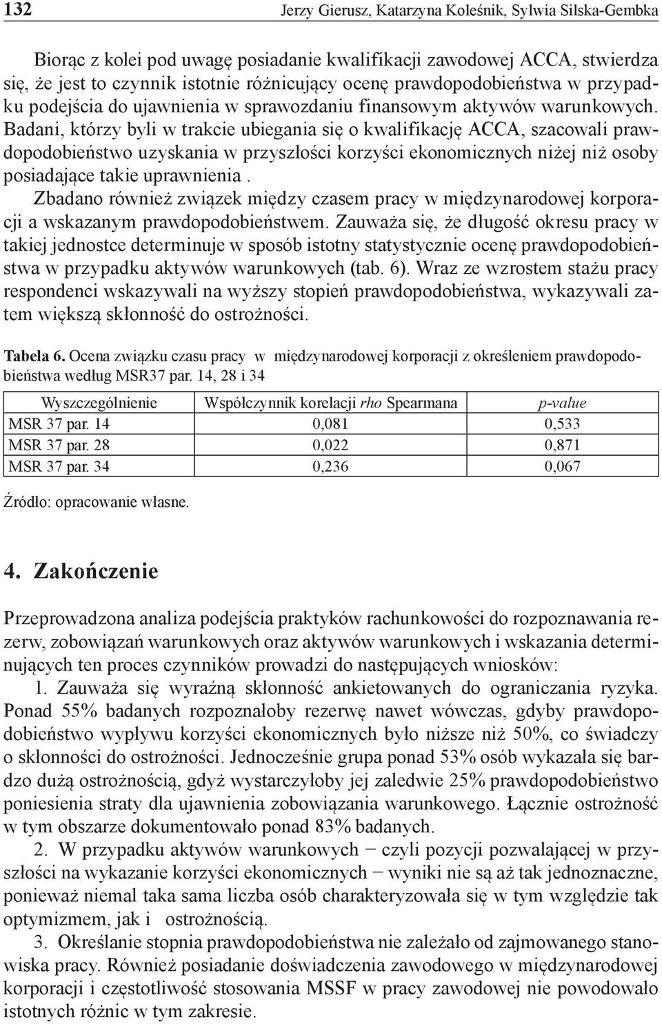 Badani, którzy byli w trakcie ubiegania się o kwalifikację ACCA, szacowali prawdopodobieństwo uzyskania w przyszłości korzyści ekonomicznych niżej niż osoby posiadające takie uprawnienia.