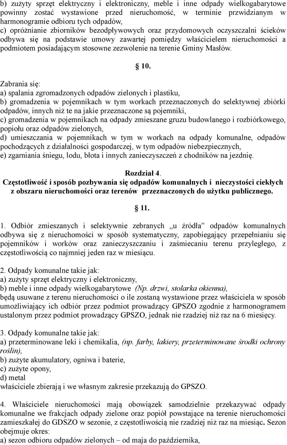 terenie Gminy Masłów. 10.
