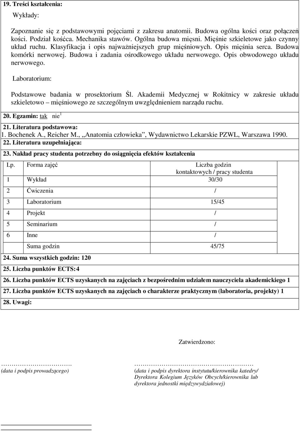 Opis obwodowego układu nerwowego. Laboratorium: Podstawowe badania w prosektorium Śl.