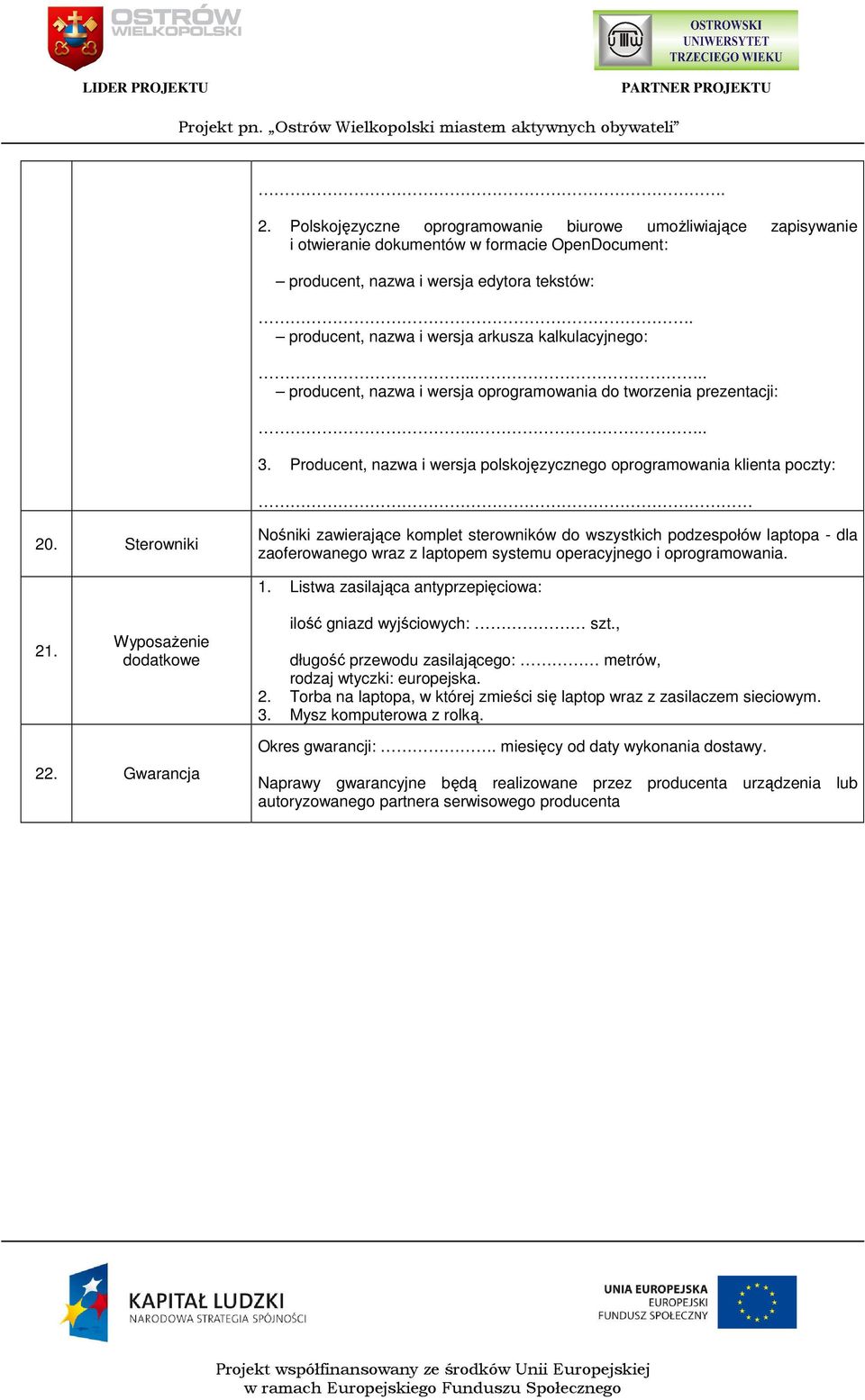 Producent, nazwa i wersja polskojęzycznego oprogramowania klienta poczty: 20.