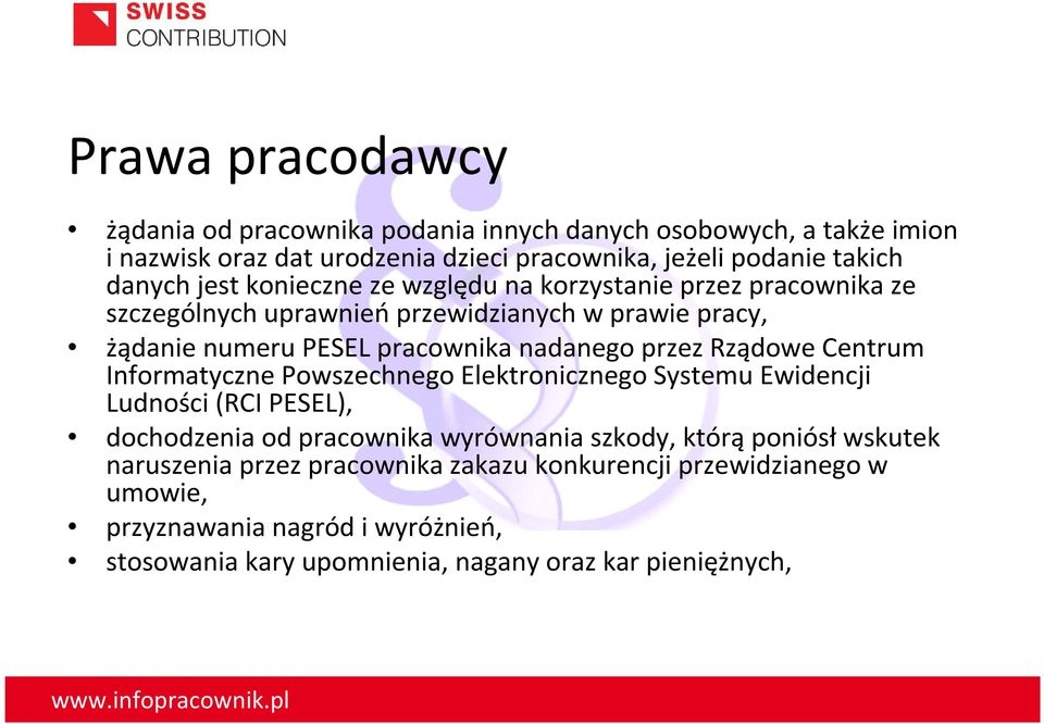 Rządowe Centrum Informatyczne Powszechnego Elektronicznego Systemu Ewidencji Ludności (RCI PESEL), dochodzenia od pracownika wyrównania szkody,