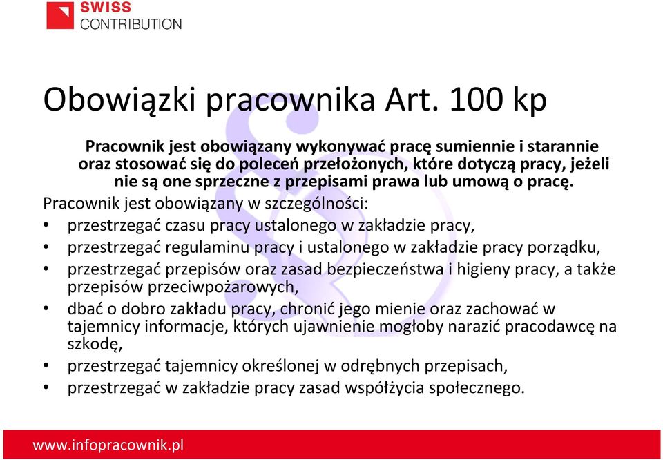 pracę.