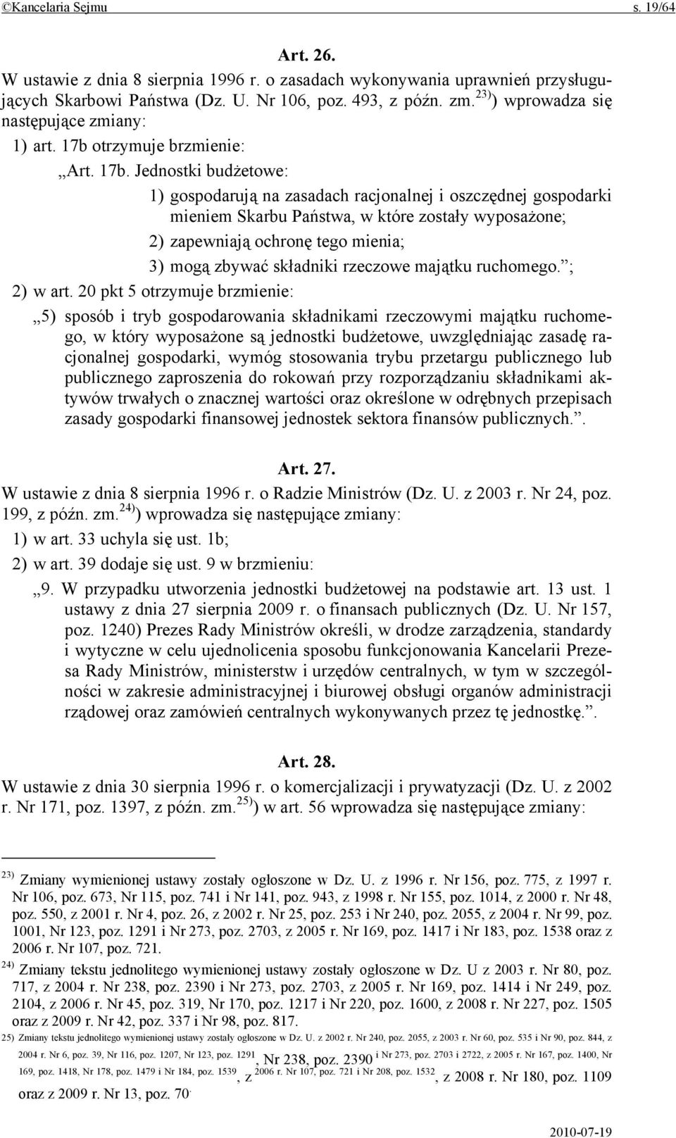 otrzymuje brzmienie: Art. 17b.