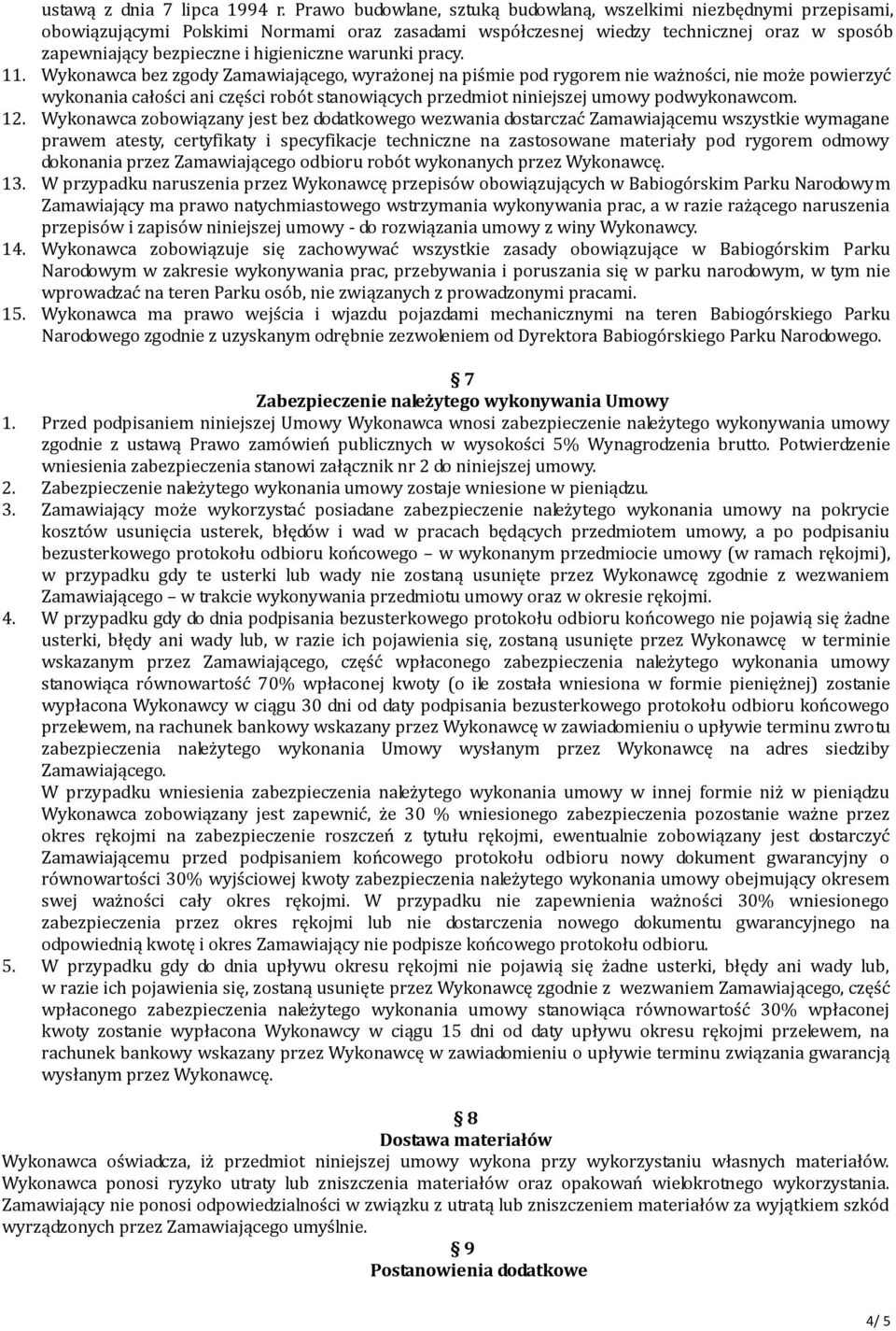 warunki pracy. 11.