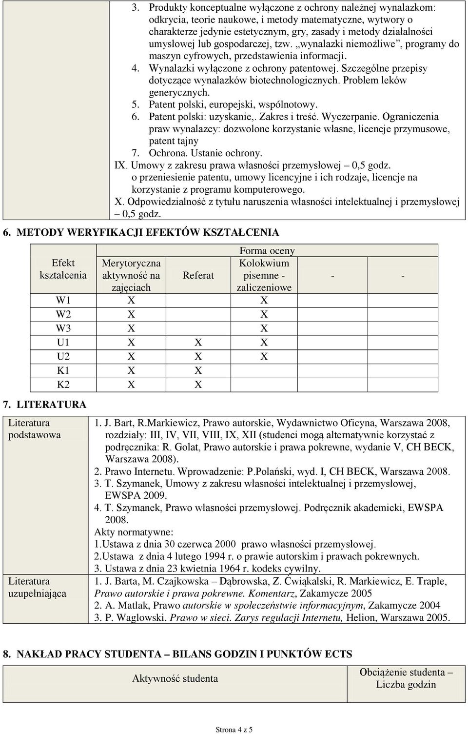 Szczególne przepisy dotyczące wynalazków biotechnologicznych. Problem leków generycznych. 5. Patent polski, europejski, wspólnotowy. 6. Patent polski: uzyskanie,. Zakres i treść. Wyczerpanie.