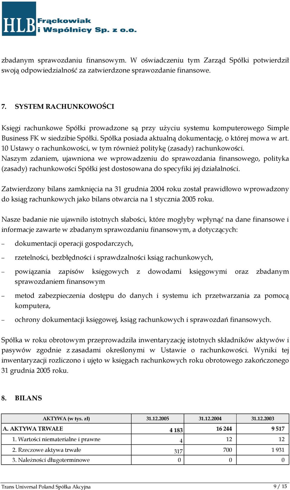 10 Ustawy o rachunkowości, w tym równieŝ politykę (zasady) rachunkowości.