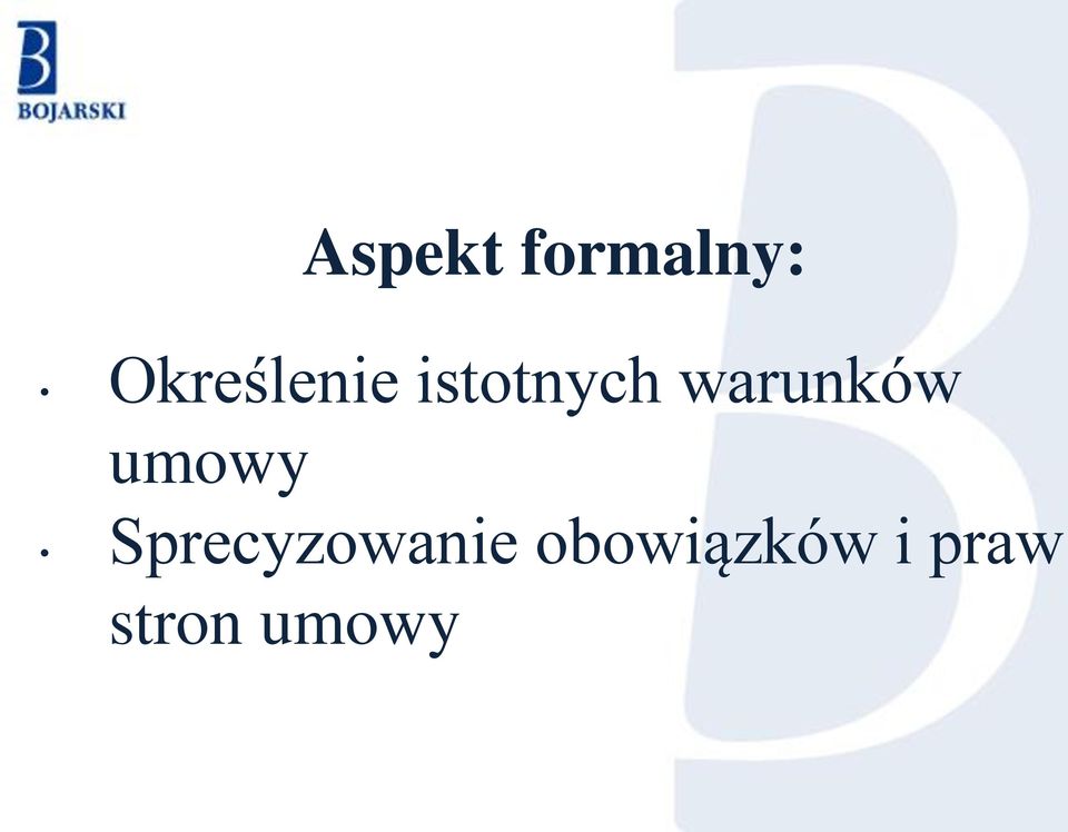 warunków umowy