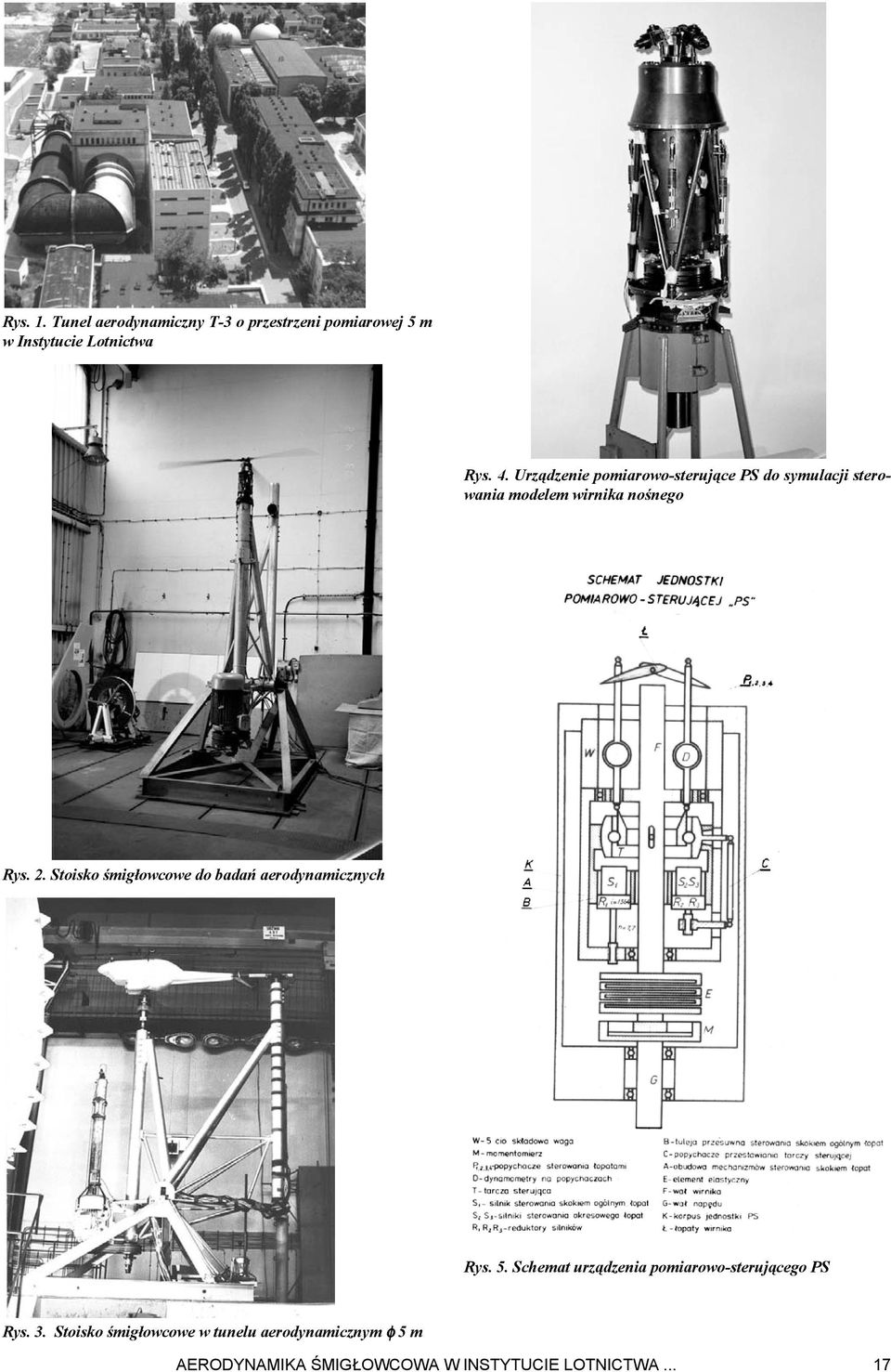 Stoisko œmig³owcowe do badañ aerodynamicznych Rys. 5.