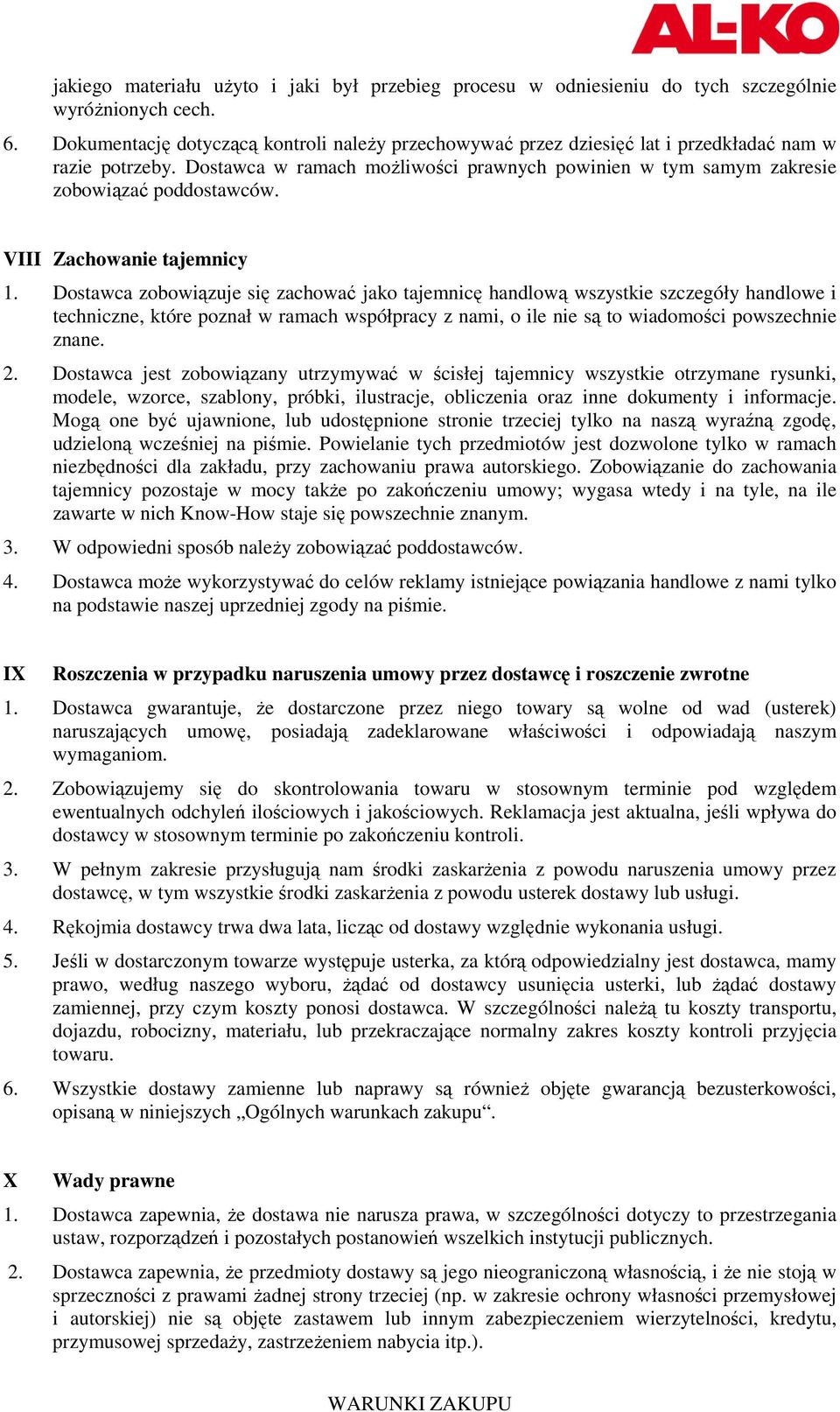 VIII Zachowanie tajemnicy 1.