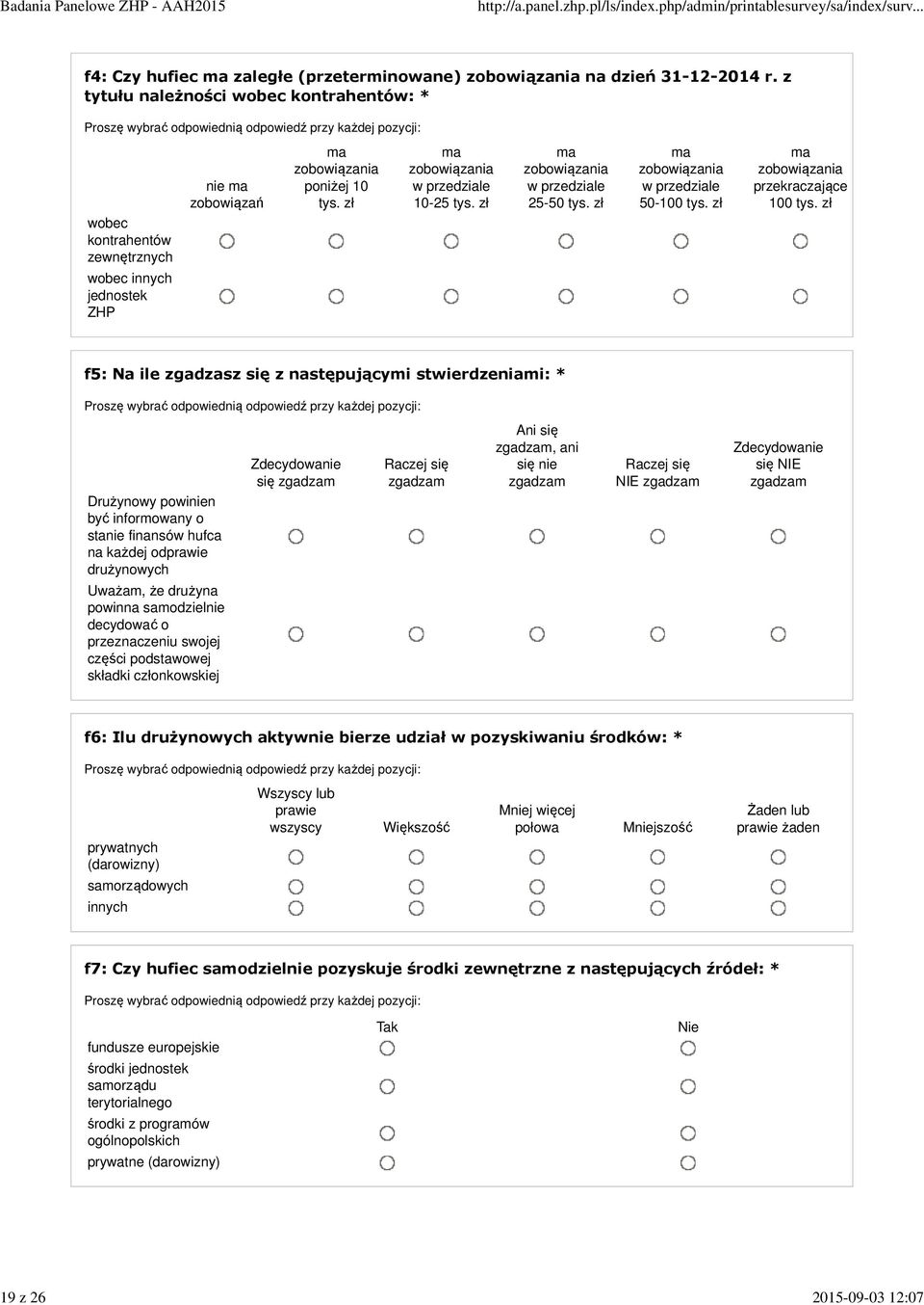 zł ma zobowiązania w przedziale 25-50 tys. zł ma zobowiązania w przedziale 50-100 tys. zł ma zobowiązania przekraczające 100 tys.