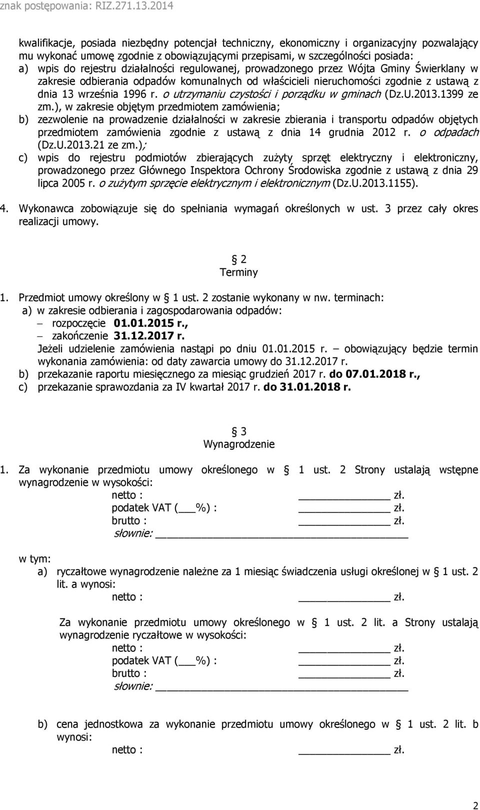 o utrzymaniu czystości i porządku w gminach (Dz.U.2013.1399 ze zm.