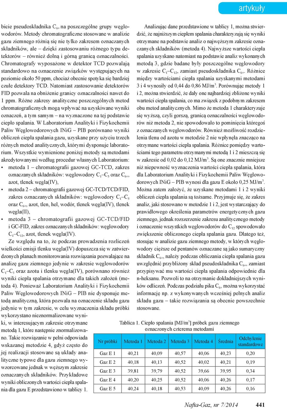 oznaczalności. Chromatografy wyposażone w detektor TCD pozwalają standardowo na oznaczenie związków występujących na poziomie około 50 ppm, chociaż obecnie spotyka się bardziej czułe detektory TCD.