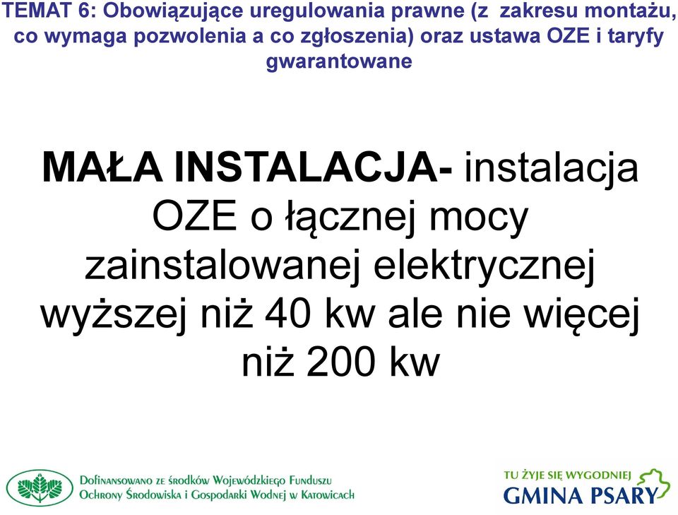 zainstalowanej elektrycznej