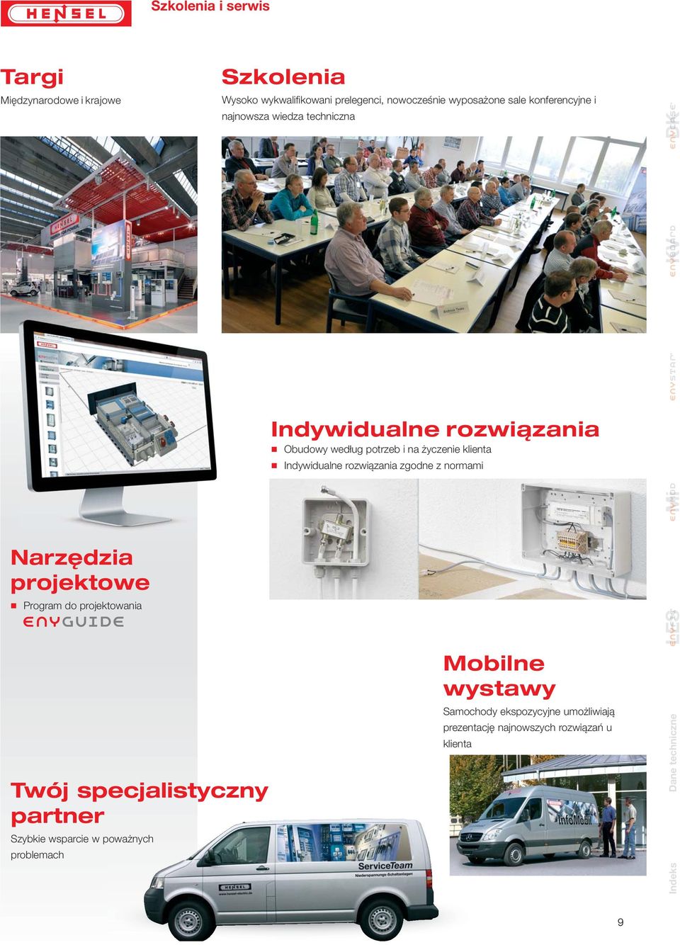 konferencyjne i najnowsza wiedza techniczna Indywidualne rozwiązania Obudowy według potrzeb i na życzenie klienta