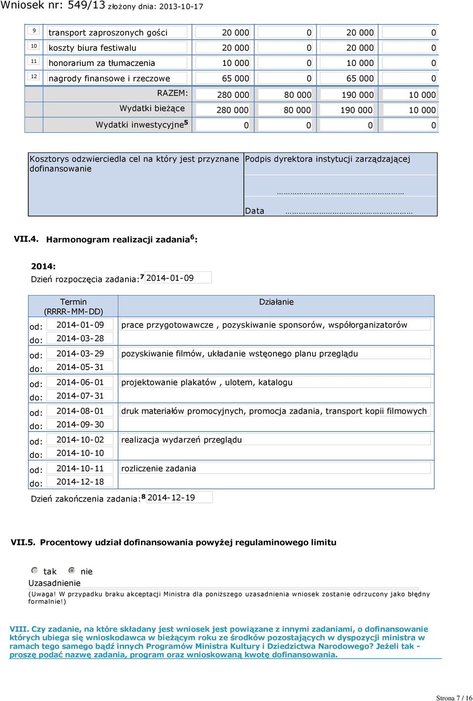 zarządzającej Data VII.4.