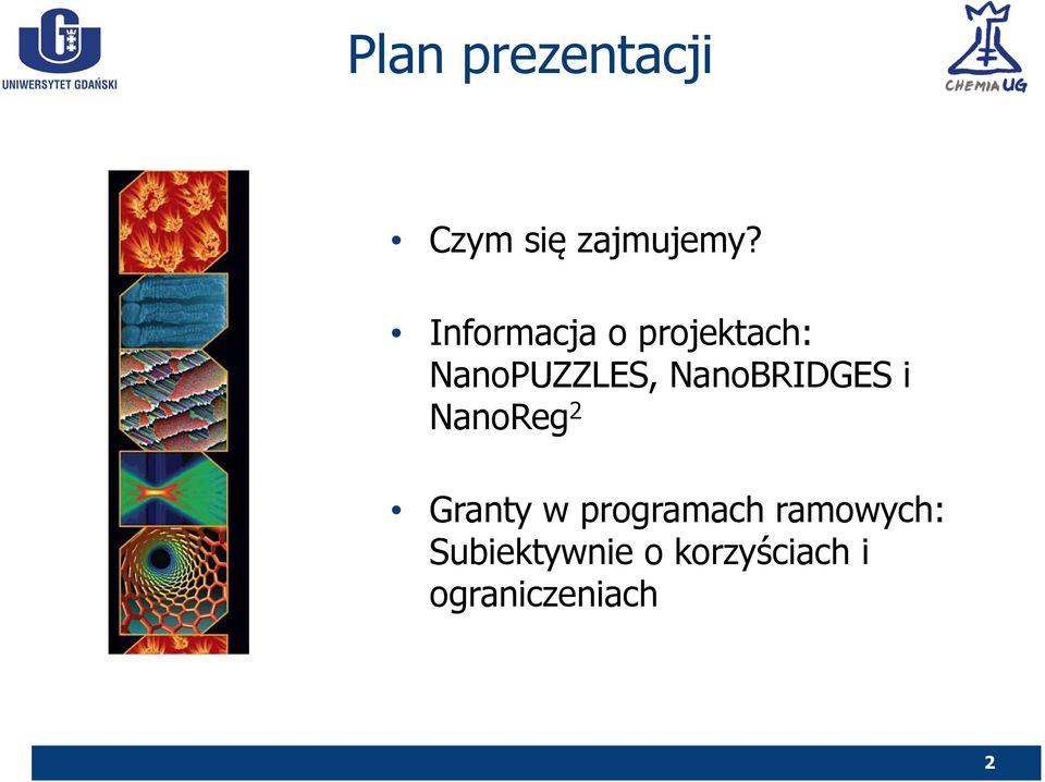NanoBRIDGES i NanoReg 2 Granty w programach