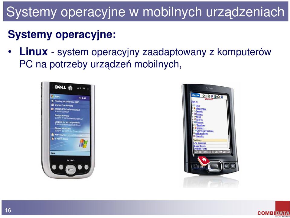 - system operacyjny zaadaptowany z