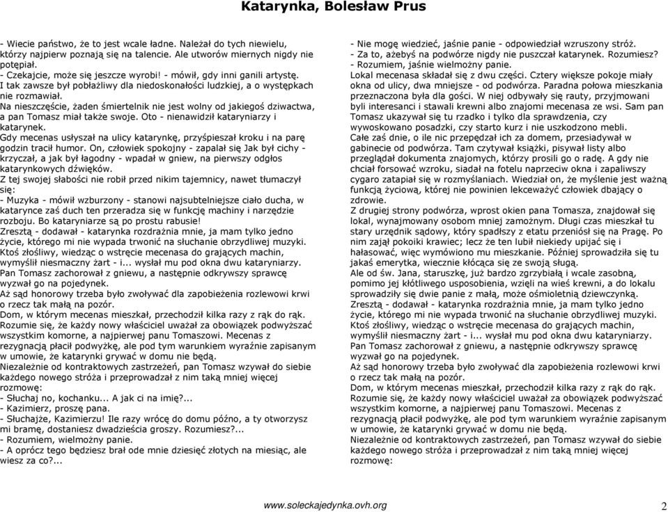 Katarynka, Bolesław Prus - PDF Free Download