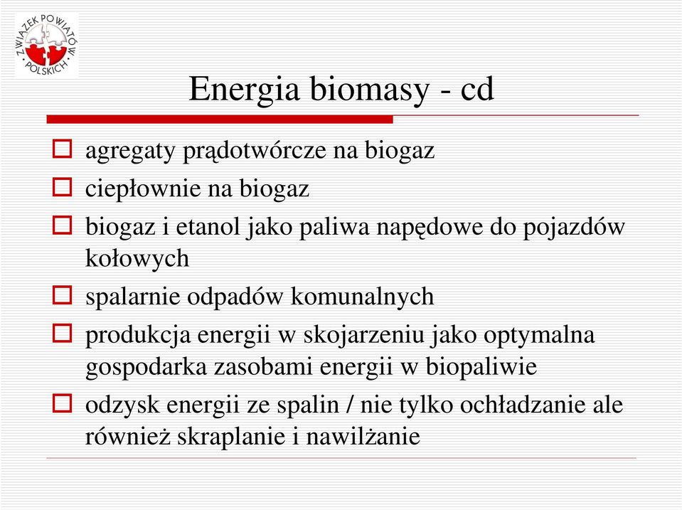 produkcja energii w skojarzeniu jako optymalna gospodarka zasobami energii w