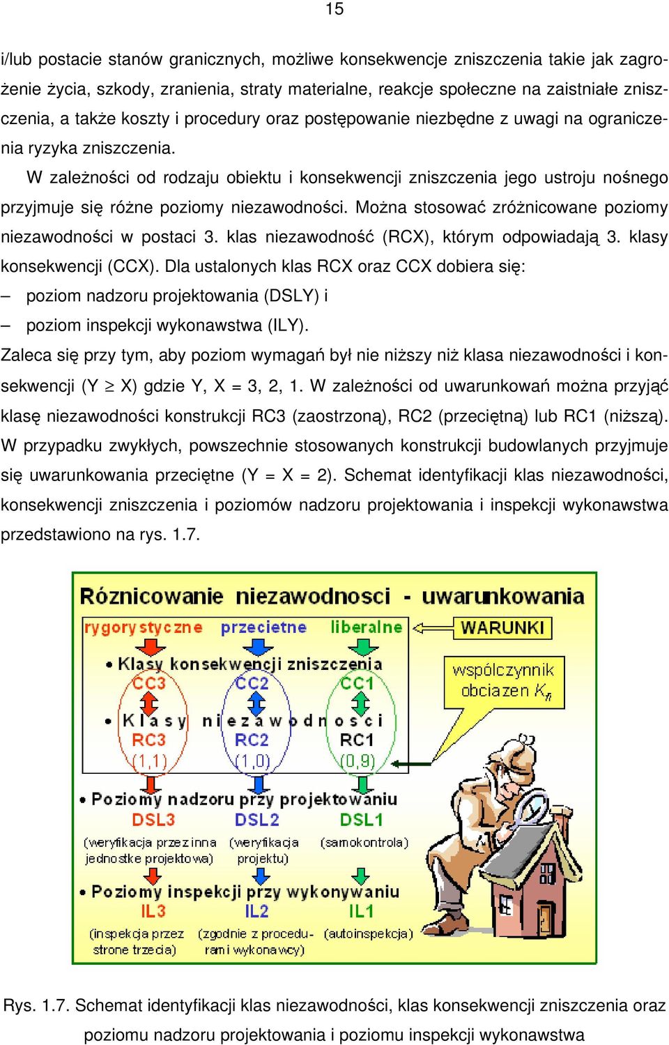 W zaleŝności od rodzaju obiektu i konsekwencji zniszczenia jego ustroju nośnego przyjmuje się róŝne poziomy niezawodności. MoŜna stosować zróŝnicowane poziomy niezawodności w postaci 3.