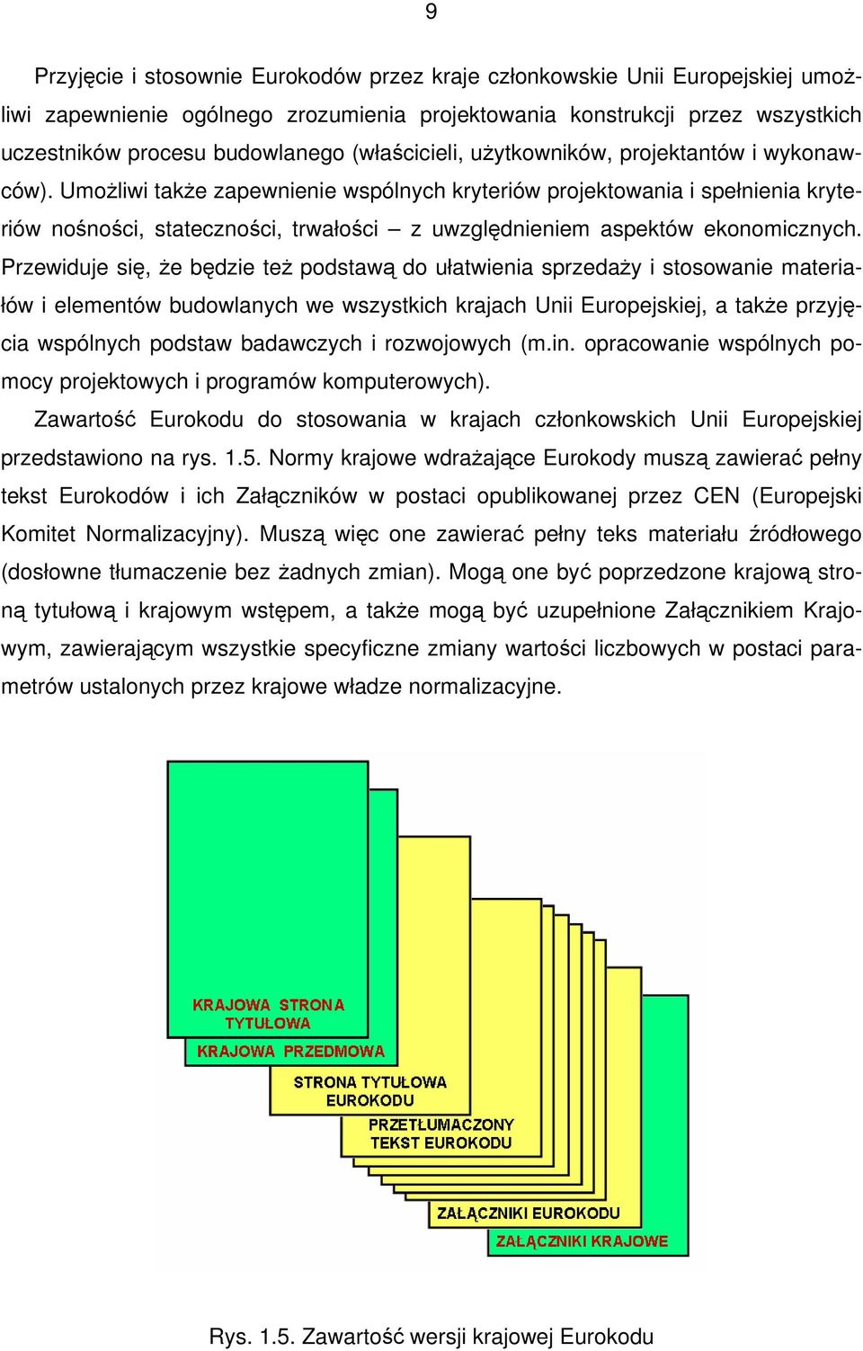 UmoŜliwi takŝe zapewnienie wspólnych kryteriów projektowania i spełnienia kryteriów nośności, stateczności, trwałości z uwzględnieniem aspektów ekonomicznych.