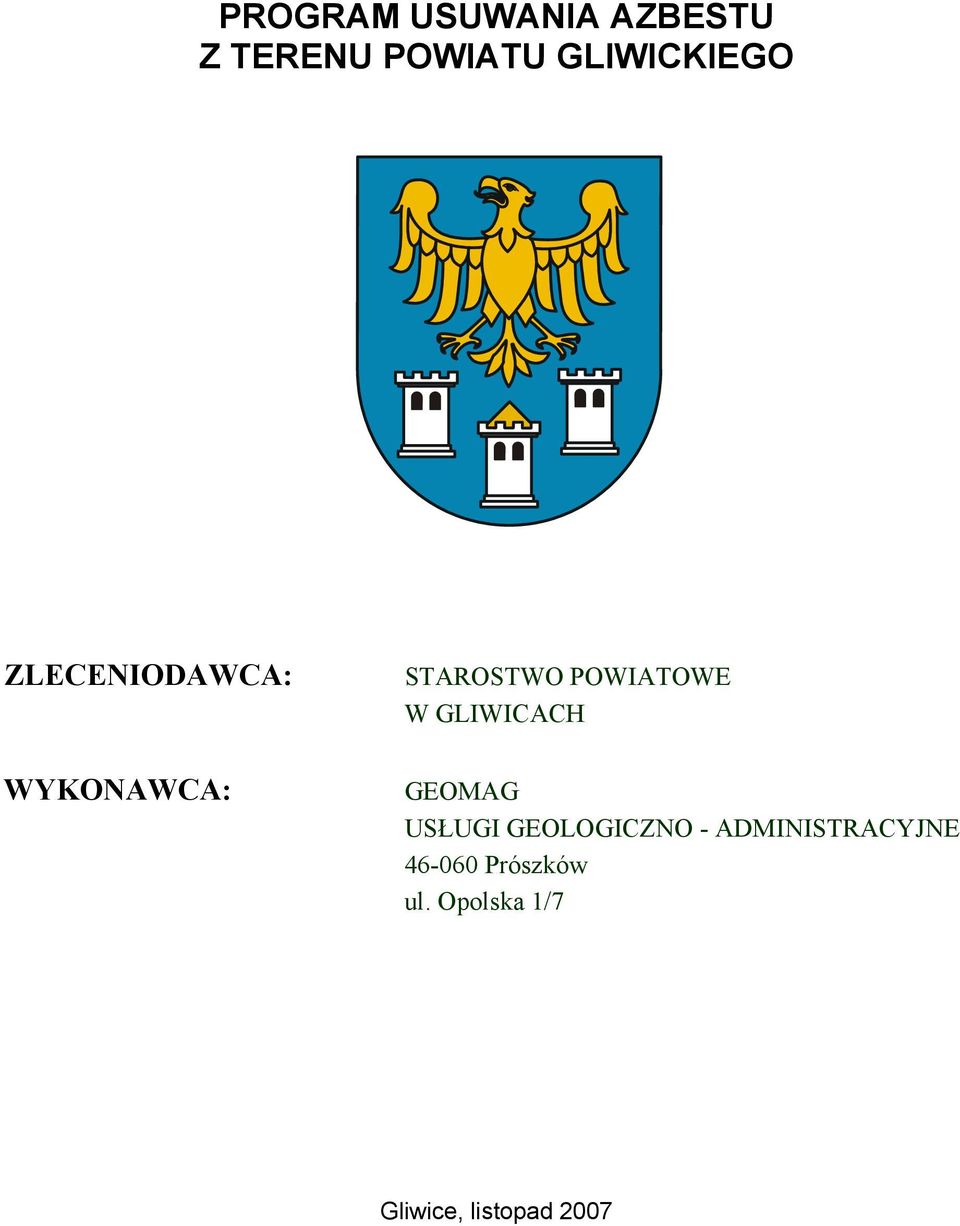 GEOLOGICZNO - ADMINISTRACYJNE 46-060