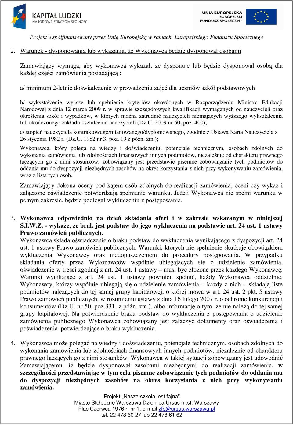 Narodowej z dnia 12 marca 2009 r.