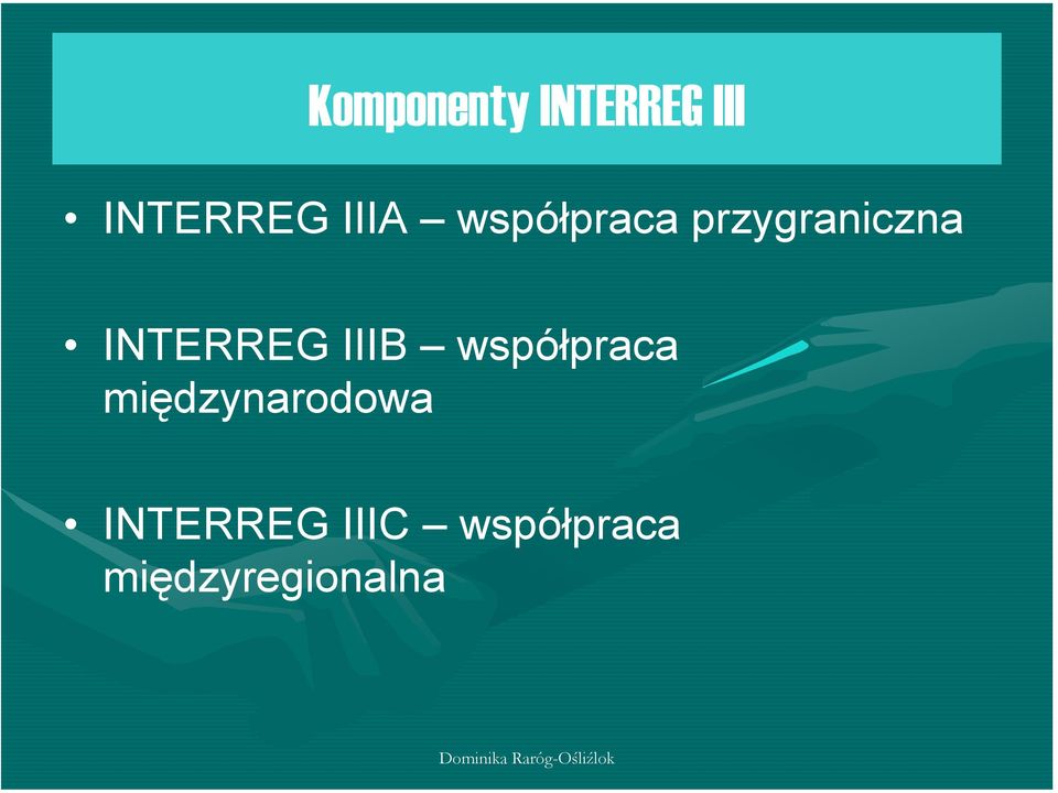 INTERREG IIIB współpraca