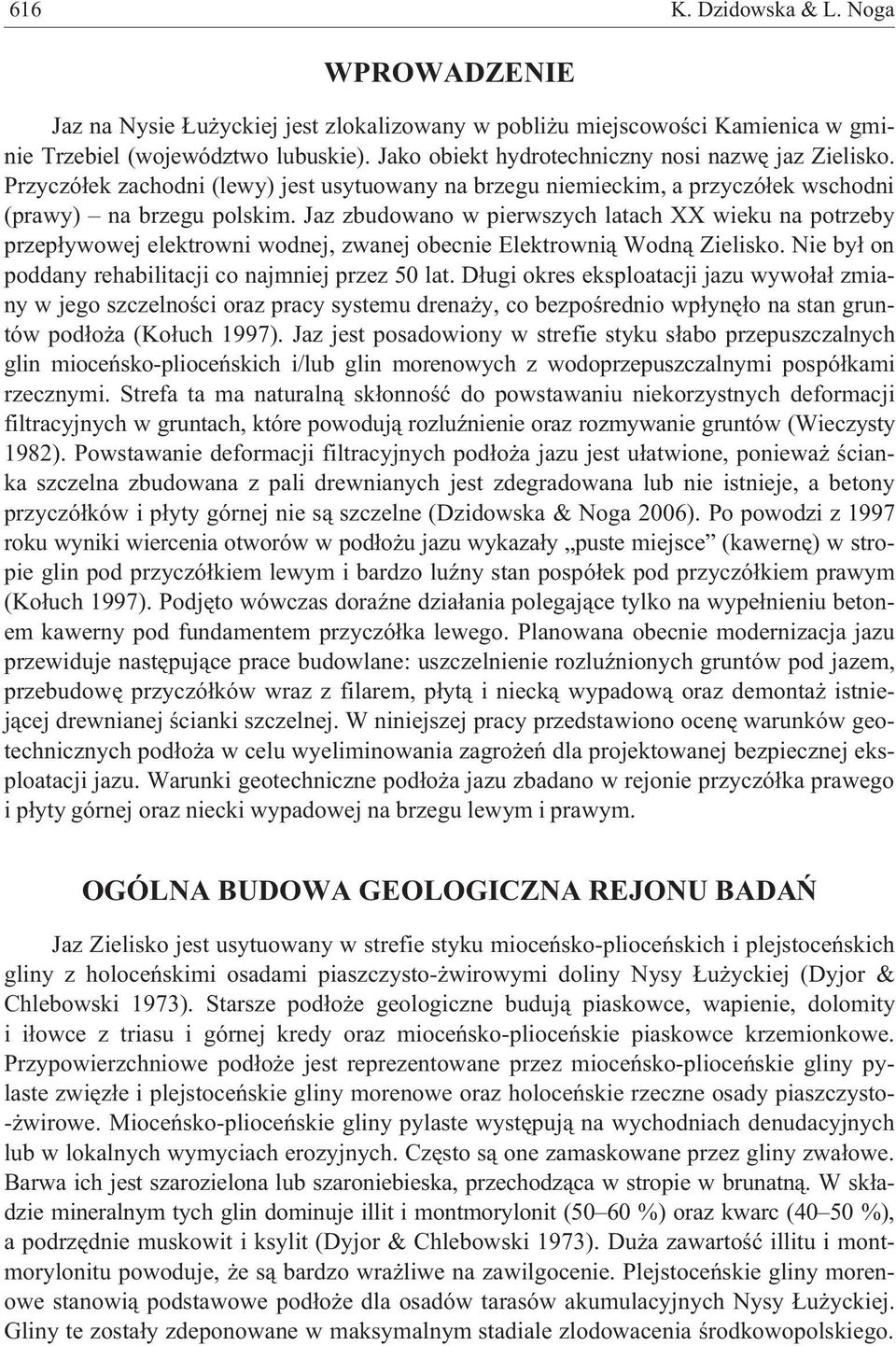 Jaz zbudowano w pierwszych latach XX wieku na potrzeby przep³ywowej elektrowni wodnej, zwanej obecnie Elektrowni¹ Wodn¹ Zielisko. Nie by³ on poddany rehabilitacji co najmniej przez 50 lat.