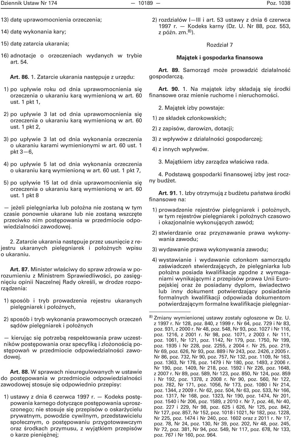 1 pkt 2, 3) po upływie 3 lat od dnia wykonania orzeczenia o ukaraniu karami wymienionymi w art. 60 ust. 1 pkt 3 6, 4) po upływie 5 lat od dnia wykonania orzeczenia o ukaraniu karą wymienioną w art.
