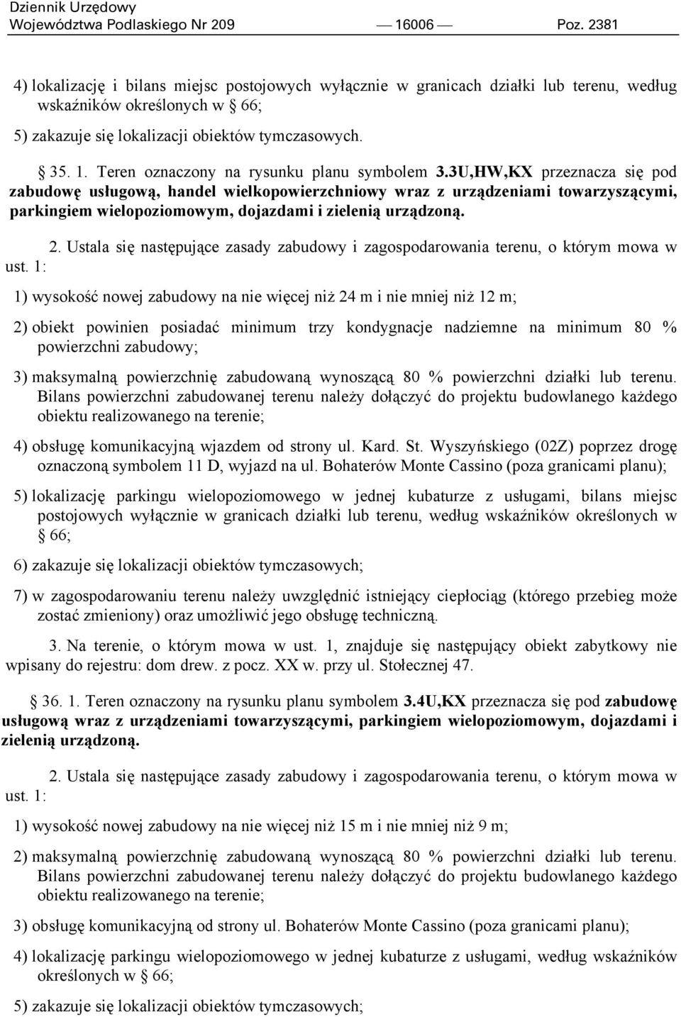 Teren oznaczony na rysunku planu symbolem 3.
