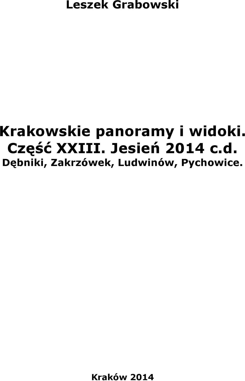 Jesień 2014 c.d.