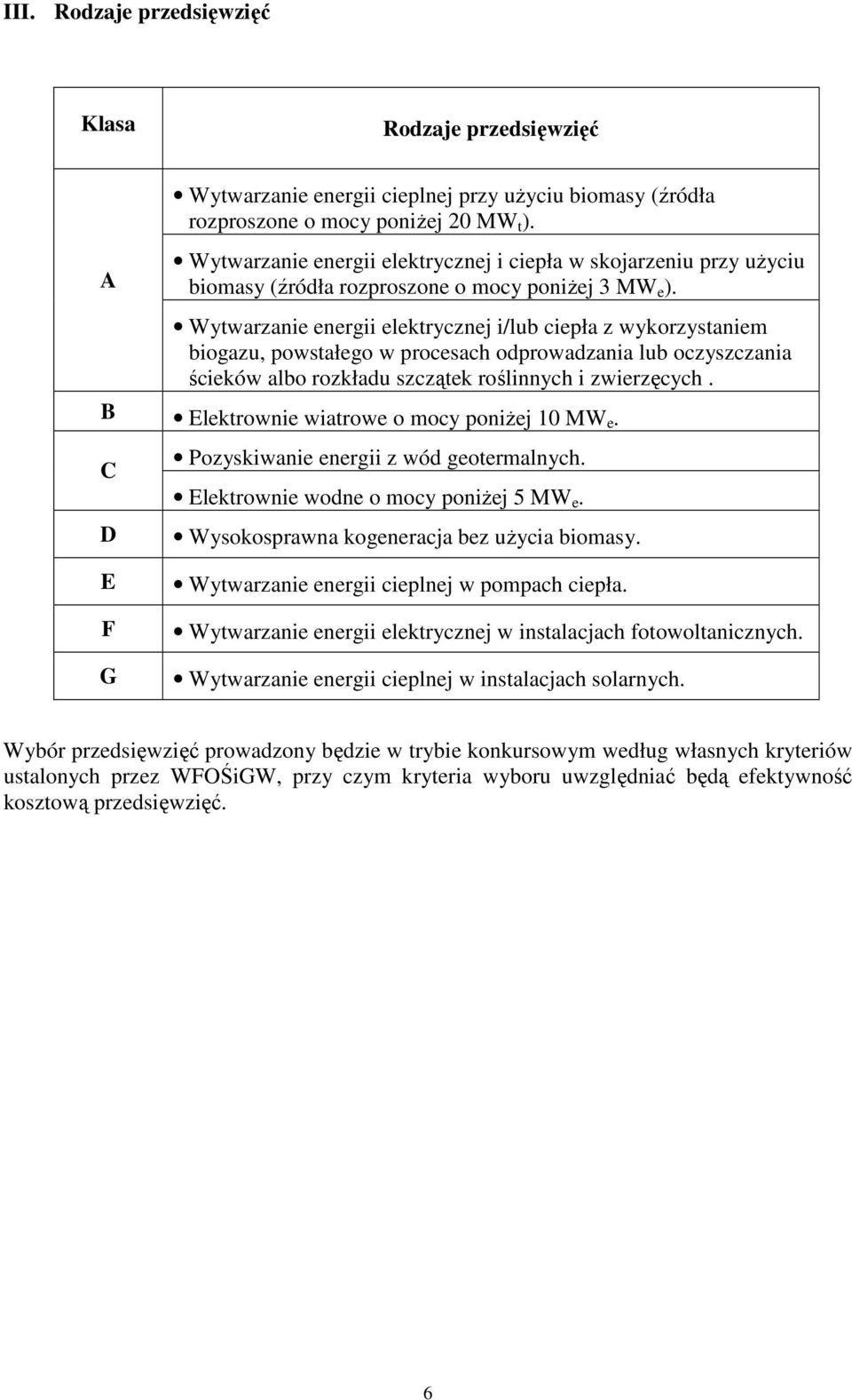 Wytwarzanie energii elektrycznej i/lub ciepła z wykorzystaniem biogazu, powstałego w procesach odprowadzania lub oczyszczania ścieków albo rozkładu szczątek roślinnych i zwierzęcych.