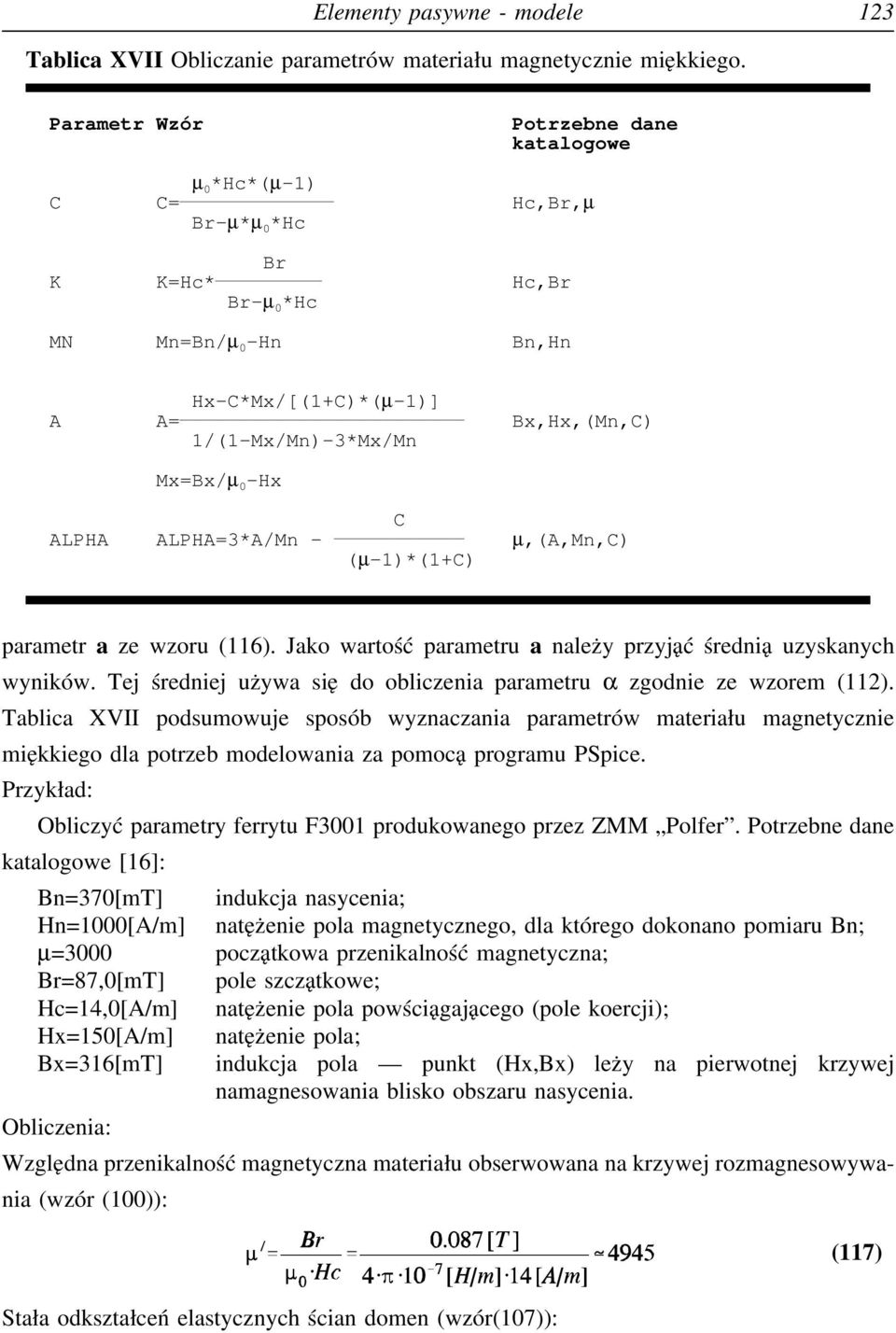 0 -Hx C ALPHA ALPHA=3*A/Mn - µ,(a,mn,c) (µ-1)*(1+c) parametr a ze wzoru (116). Jako wartość parametru a należy przyjąć średnią uzyskanych wyników.