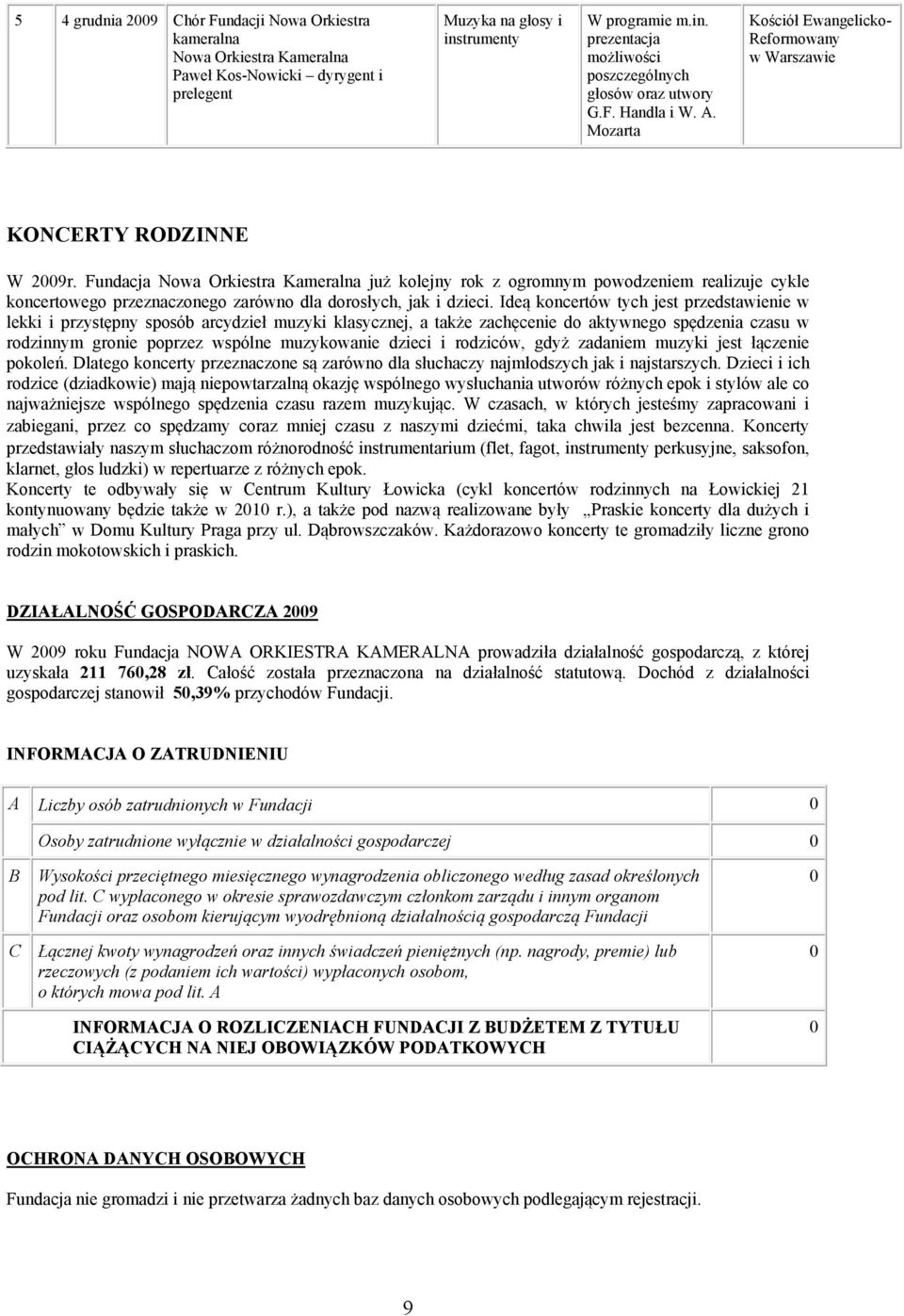 Fundacja Nowa Orkiestra Kameralna już kolejny rok z ogromnym powodzeniem realizuje cykle koncertowego przeznaczonego zarówno dla dorosłych, jak i dzieci.